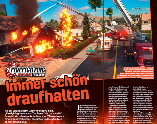 PC-Charts in Flammen: Feuerwehr-Simulation rückt aus