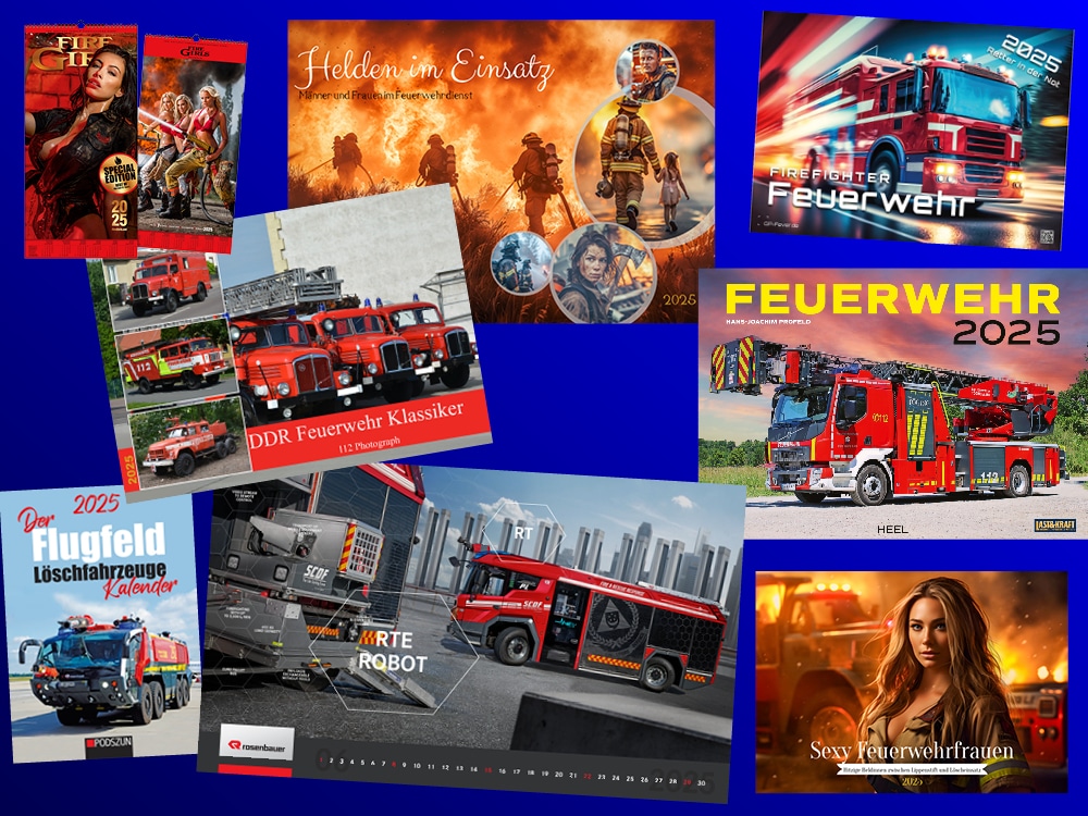 FeuerwehrKalender 2025 mit Blaulicht ins neue Jahr