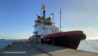 Das Mehrzweckschiff Mellum vor der Abfahrt nach East Yorkshire. Foto: Havariekommando